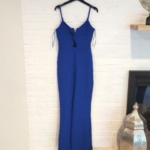 NWOT Socialite Royal Blue Spaghetti Straps Jumpsuit
